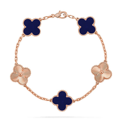 [Glow Jewelry]New CLOVER 5 MOTIF LAPIS LAZULI BRACELET COLLECTION