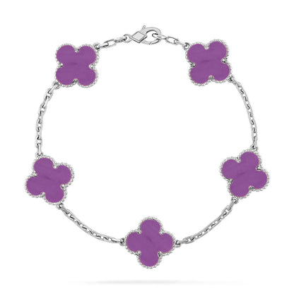 [Glow Jewelry]New  CLOVER 5 MOTIF VIOLET BRACELET COLLECTION