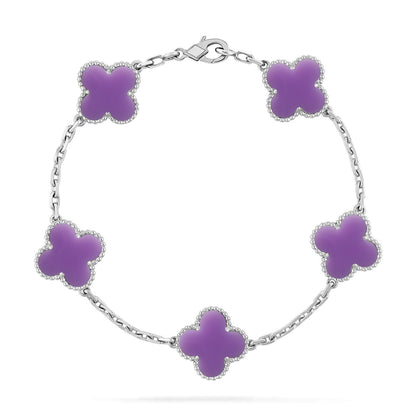 [Glow Jewelry]New CLOVER 5 MOTIF LIGHT PURPLE BRACELET COLLECTION