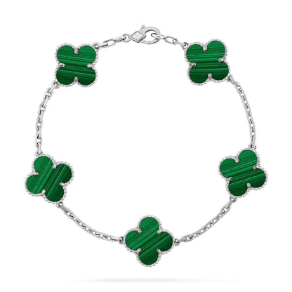 [Glow Jewelry]New  CLOVER 5 MOTIF MALACHITE BRACELET COLLECTION