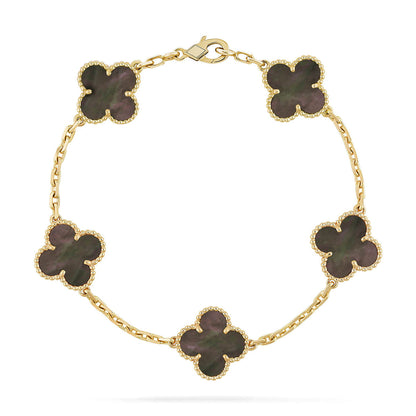 [Glow Jewelry]New CLOVER 5 MOTIF GRAY MOP BRACELET COLLECTION