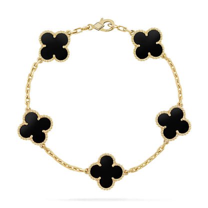 [Glow Jewelry]New CLOVER 5 MOTIF ONYXS BRACELET COLLECTION