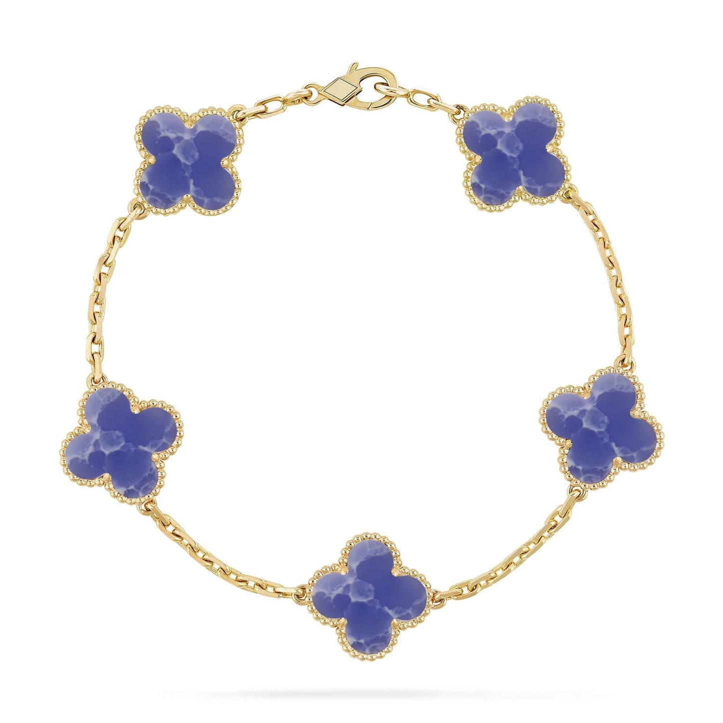 [Glow Jewelry]New CLOVER 5 MOTIF BLUE VEINS BRACELET COLLECTION