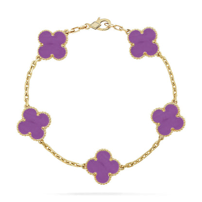 [Glow Jewelry]New  CLOVER 5 MOTIF VIOLET BRACELET COLLECTION