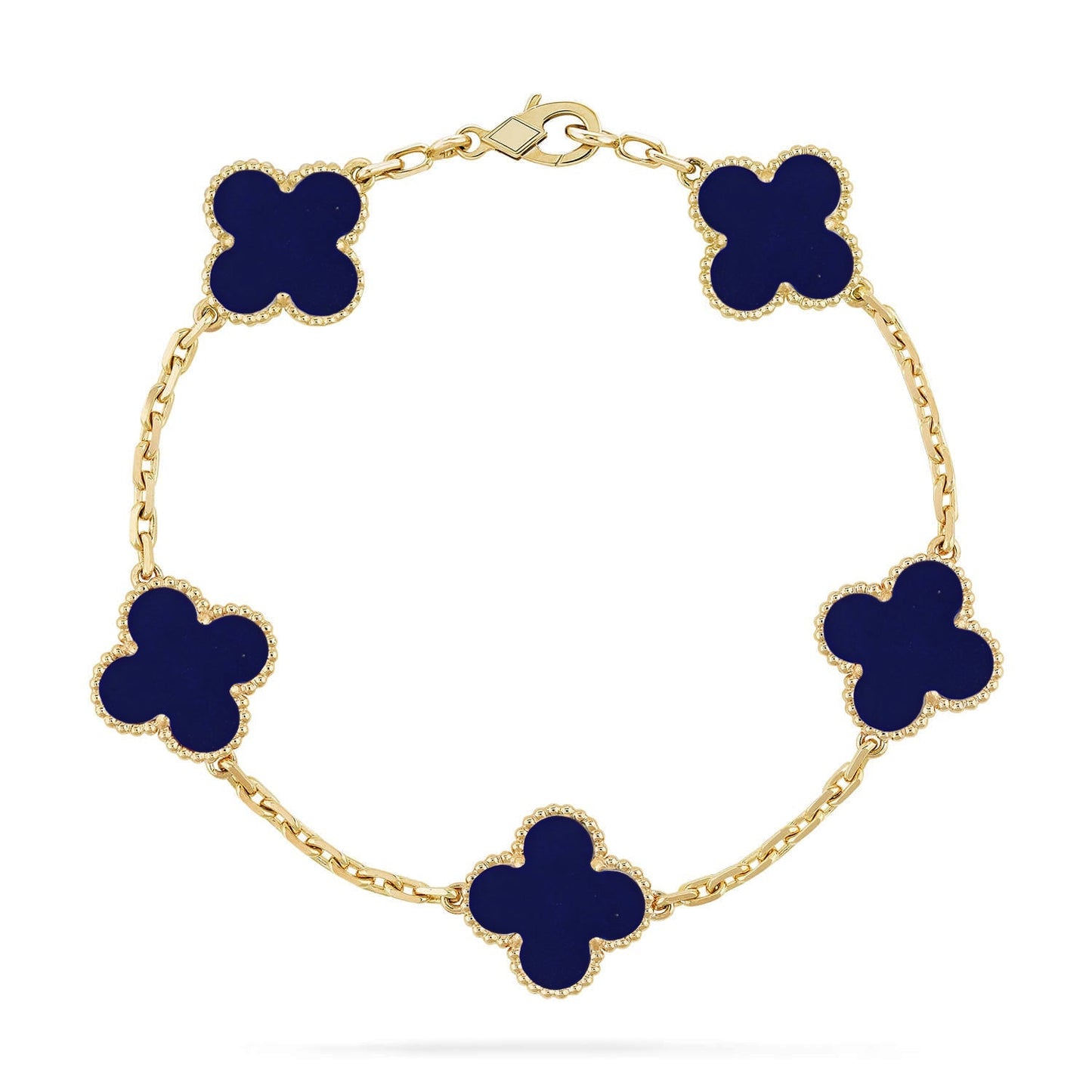 [Glow Jewelry]New CLOVER 5 MOTIF LAPIS LAZULI BRACELET COLLECTION