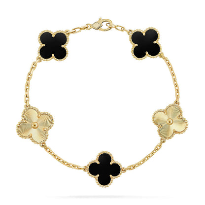 [Glow Jewelry]New CLOVER 5 MOTIF ONYXS BRACELET COLLECTION