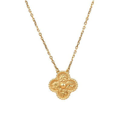 [Glow Jewelry]CLOVER 15MM  BRONZING NECKLACE