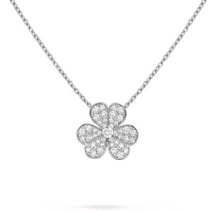 [Glow Jewelry]CLOVER DIAMOND NECKLACE SILVER