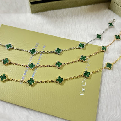 [¡®Glow Jewelry¡¯]CLOVER 6 MOTIF MALACHITE BRACELET