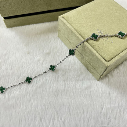 [¡®Glow Jewelry¡¯]CLOVER 6 MOTIF MALACHITE BRACELET