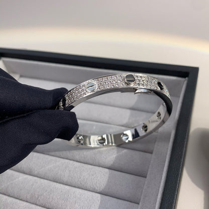 [Glow Jewelry]LOVE BRACELET 6.1MM DIAMOND-PAVED CERAMIC