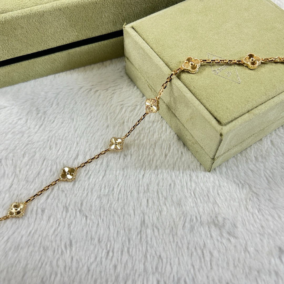 [Glow Jewelry]New CLOVER 6 MOTIF DIAMOND BRACELET