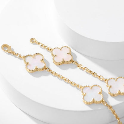 ¡®Glow Jewelry¡¯CLOVER 10 MOTIFS WHITE MOTHER OF PEARL NECKLACE