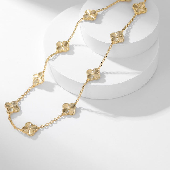 [Glow Jewelry]CLOVER 10 MOTIFS LASER NECKLACE