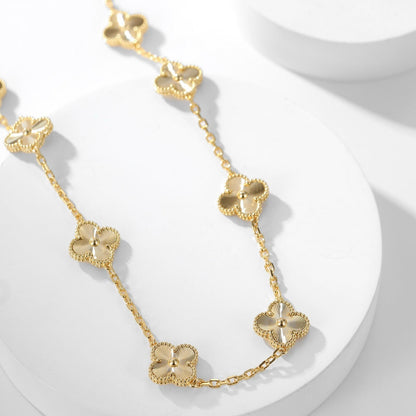 [Glow Jewelry]CLOVER 10 MOTIFS LASER NECKLACE