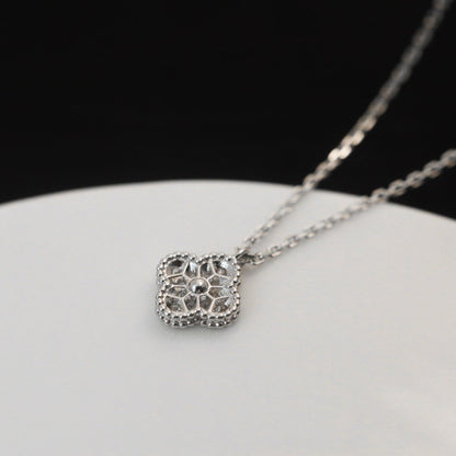 [Glow Jewelry]CLOVER MINI 9.5MM PENDANT DIAMOND NECKLACE
