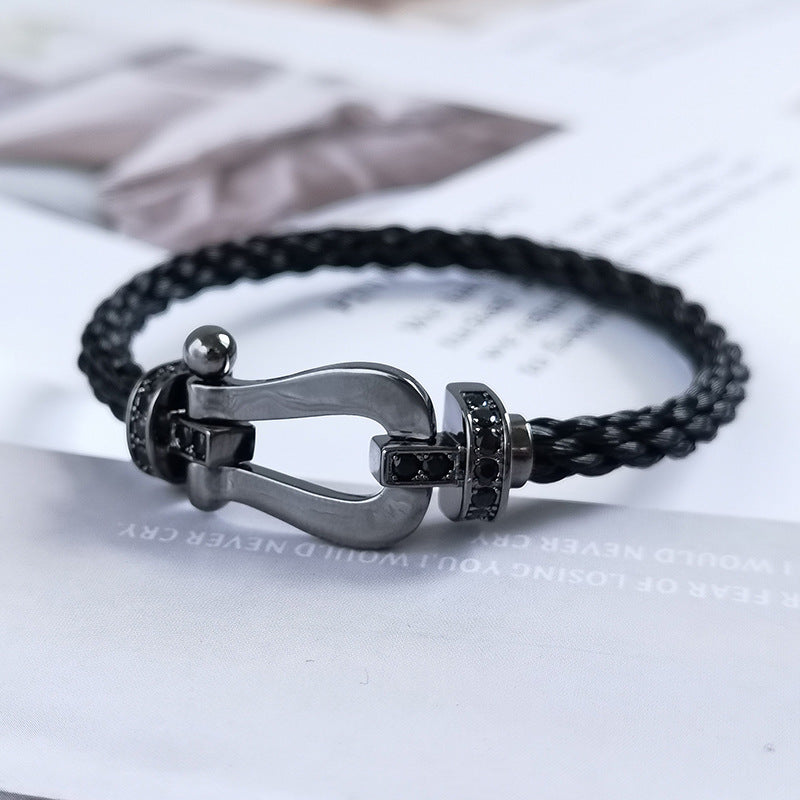 ¡®Glow Jewelry¡¯FORCE LARGE SERIES HORSESHOE BLACK SAMURAI BRACELET