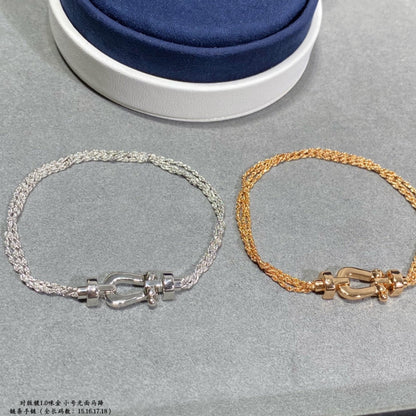 ¡®Glow Jewelry¡¯FORCE SMALL HORSESHOE  DIAMOND CHAIN ROPE BRACELET