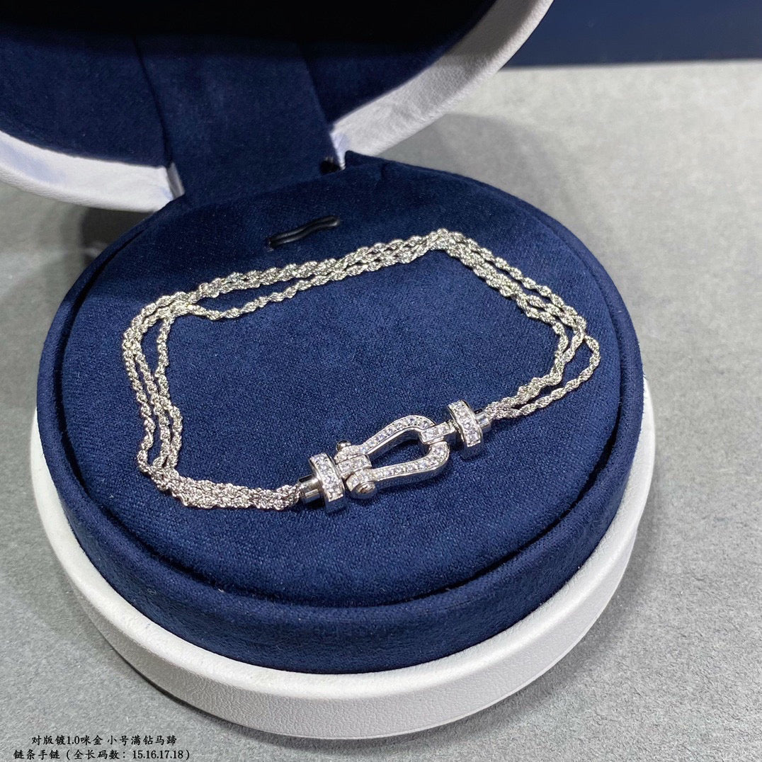 ¡®Glow Jewelry¡¯FORCE SMALL HORSESHOE  DIAMOND CHAIN ROPE BRACELET