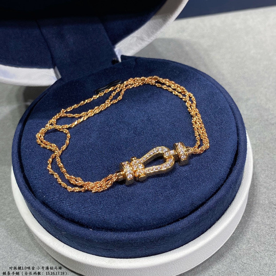 ¡®Glow Jewelry¡¯FORCE SMALL HORSESHOE  DIAMOND CHAIN ROPE BRACELET