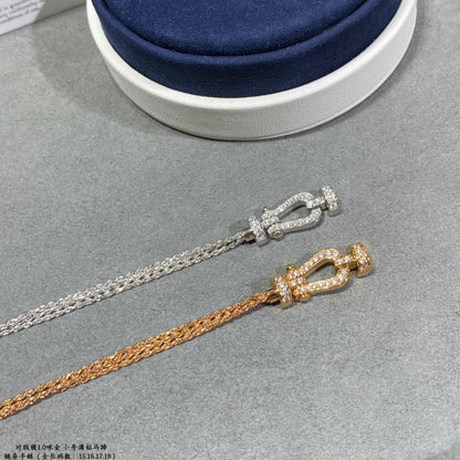 [Glow Jewelry]FORCE SMALL HORSESHOE  DIAMOND CHAIN ROPE BRACELET