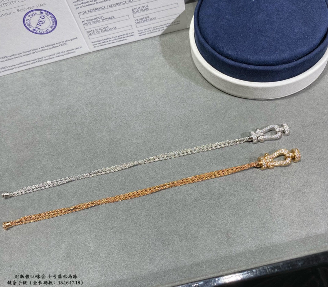 ¡®Glow Jewelry¡¯FORCE SMALL HORSESHOE  DIAMOND CHAIN ROPE BRACELET