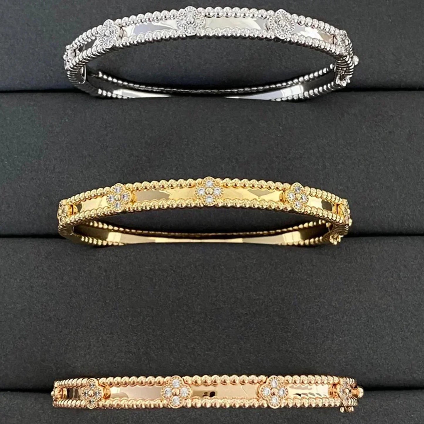 ¡®Glow Jewelry¡¯CLOVER BRACELET 4MM DIAMONDS