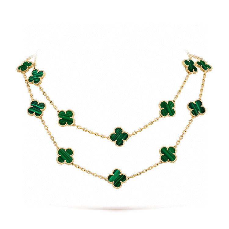 ¡®Glow Jewelry¡¯CLOVER 20 MOTIFS MALACHITE GOLD