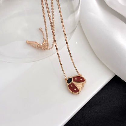 ¡®Glow Jewelry¡¯LUCKY  CARNELIANS LADYBUG NECKLACE