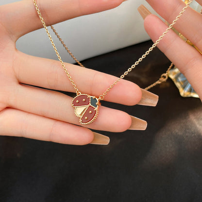 ¡®Glow Jewelry¡¯LUCKY  CARNELIANS LADYBUG NECKLACE