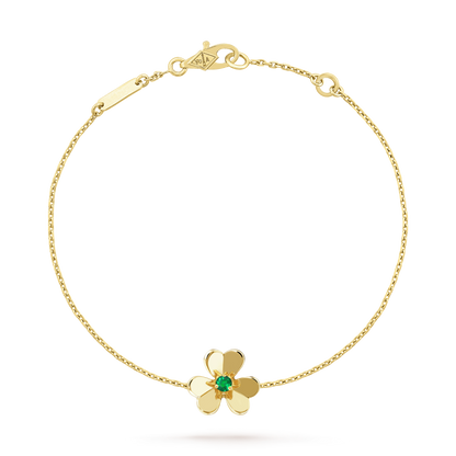¡®Glow Jewelry¡¯FRIVOLE GOLD FLOWER PINK MALACHITE BRACELET