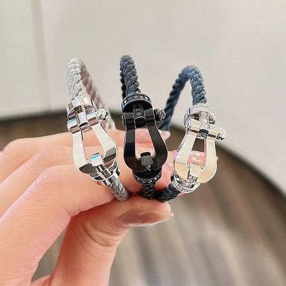 ¡®Glow Jewelry¡¯FORCE LARGE HORSESHOE FULL DIAMOND BRACELET ROSE GOLD