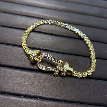 [Glow Jewelry]FORCE  HORSESHOE  DIAMOND TENNIS BRACELET