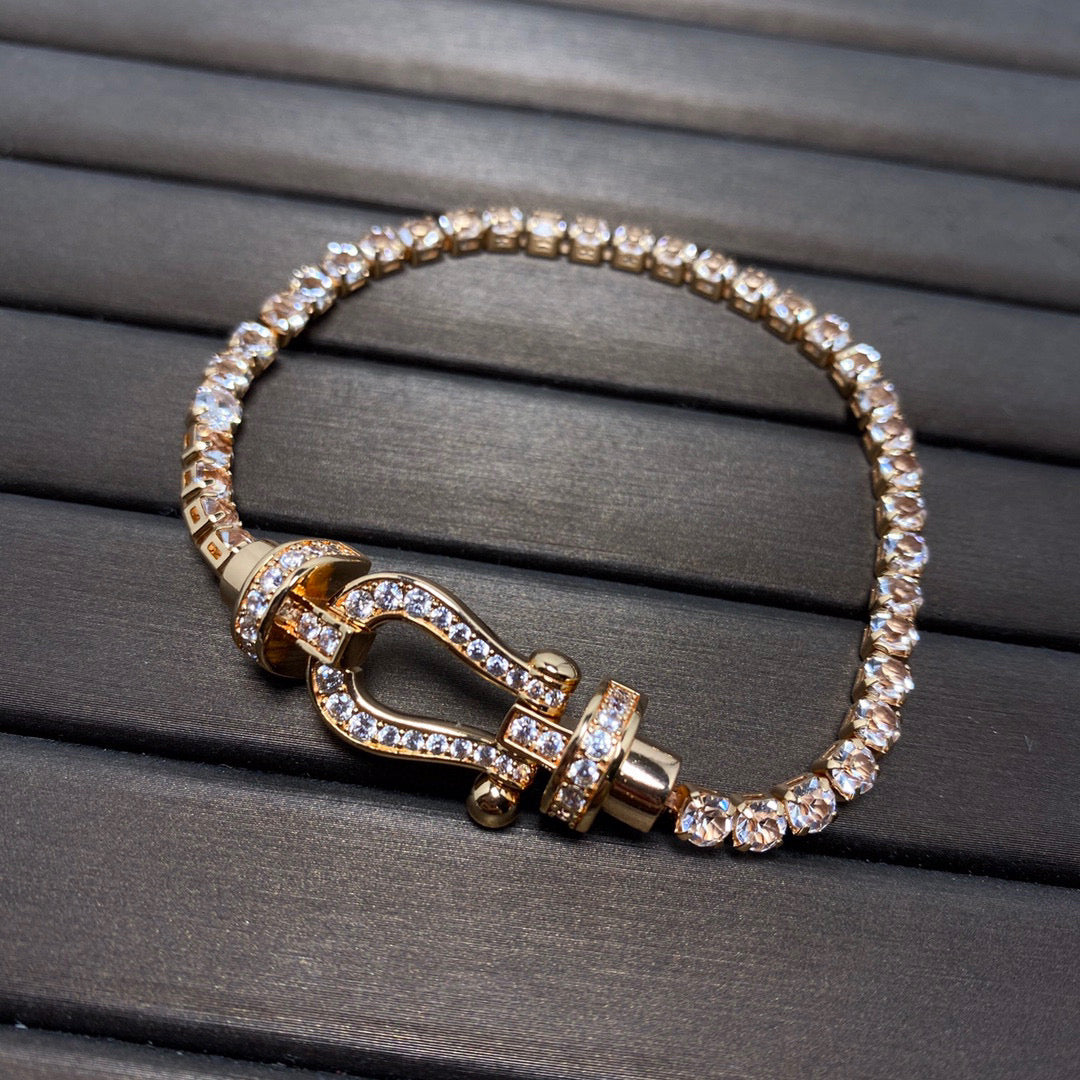 ¡®Glow Jewelry¡¯FORCE  HORSESHOE  DIAMOND TENNIS BRACELET