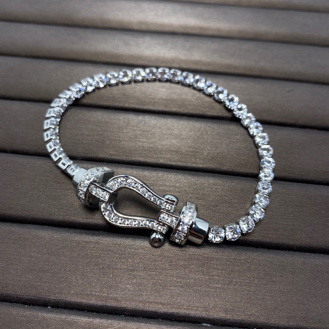 ¡®Glow Jewelry¡¯FORCE  HORSESHOE  DIAMOND TENNIS BRACELET