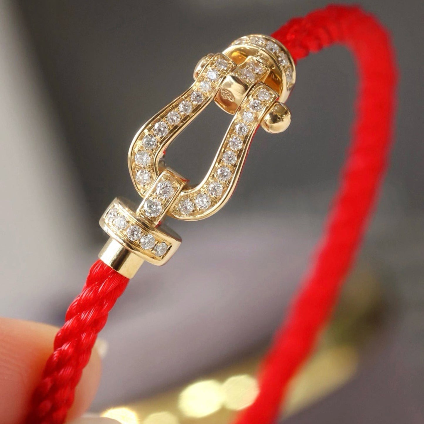 ¡®Glow Jewelry¡¯FORCE LARGE HORSESHOE FULL DIAMOND BRACELET GOLD