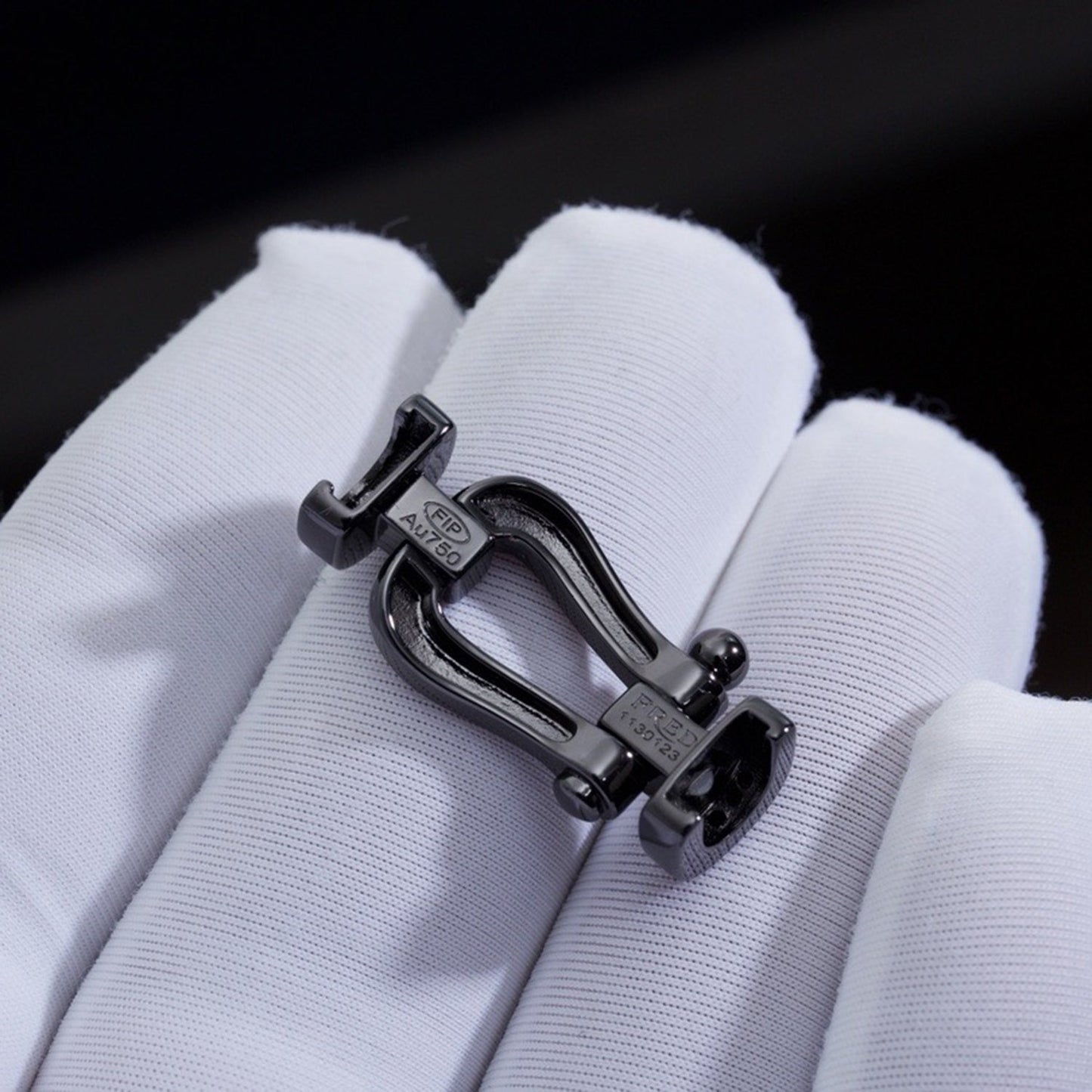 [Glow Jewelry]FORCE LARGE SERIES HORSESHOE BLACK SAMURAI BRACELET