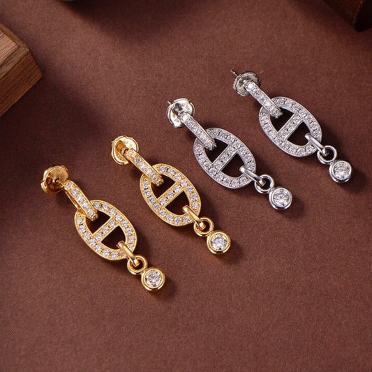 [Glow Jewelry]HM CHAINE DIAMOND EARRINGS