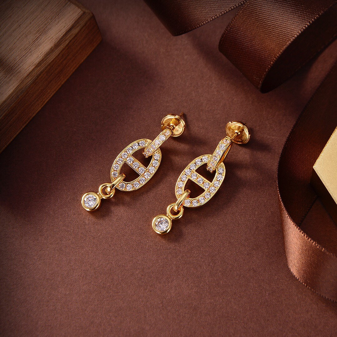 ¡®Glow Jewelry¡¯HM CHAINE DIAMOND EARRINGS