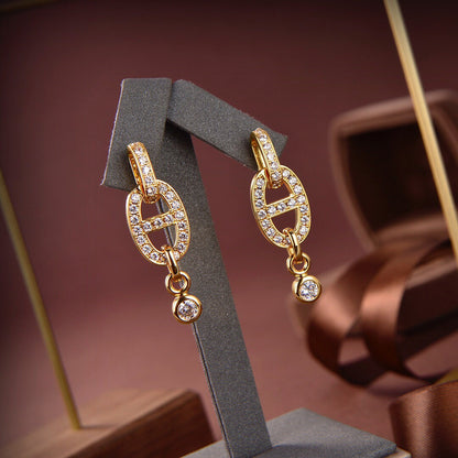¡®Glow Jewelry¡¯HM CHAINE DIAMOND EARRINGS