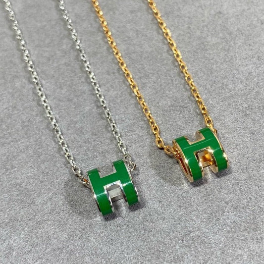 ¡®Glow Jewelry¡¯POP H GREEN NECKLACE SILVER AND GOLD