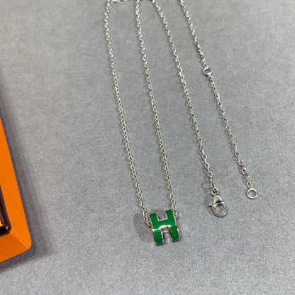 ¡®Glow Jewelry¡¯POP H GREEN NECKLACE SILVER AND GOLD