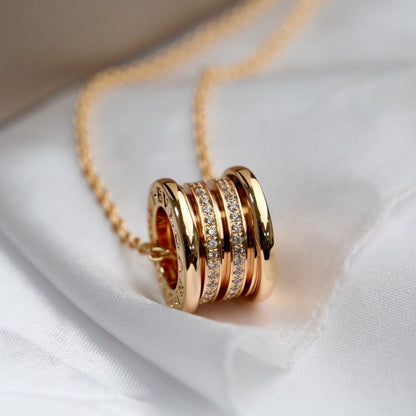 [Glow Jewelry]ZERO 1 PINK GOLD DIAMOND NECKLACE