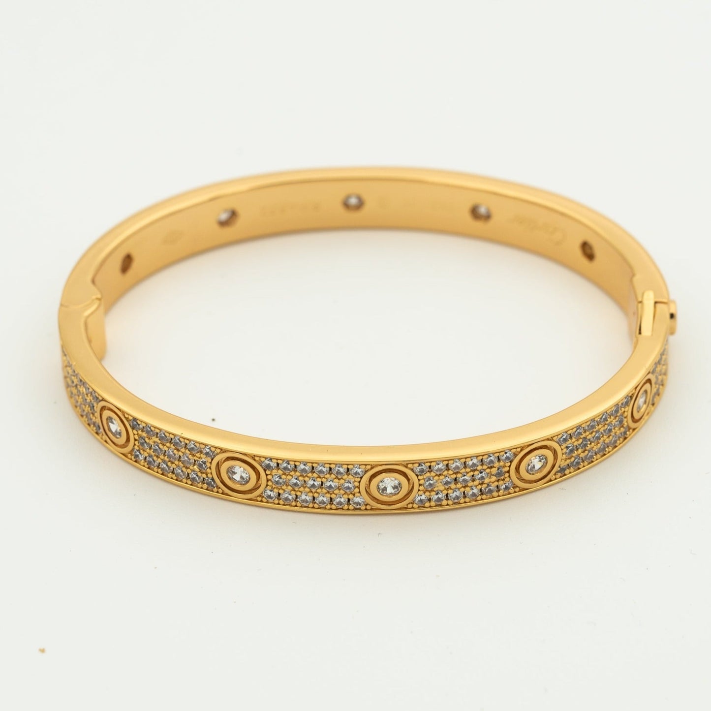 ¡®Glow Jewelry¡¯LOVE BRACELET 6.1MM DIAMOND-PAVED 10 BIG DIAMONDS