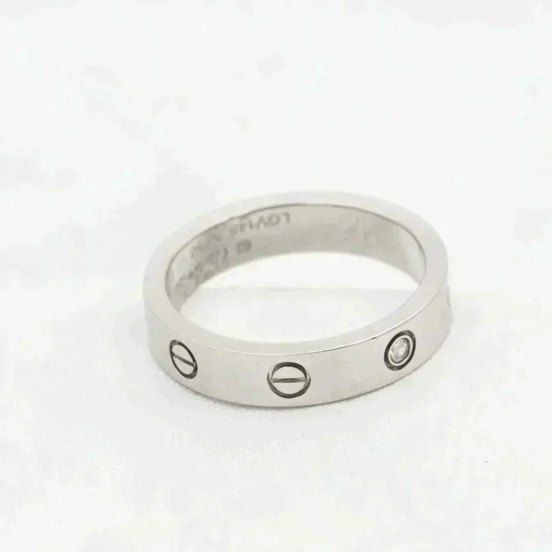 [Glow Jewelry]LOVE RING 4MM 1 DIAMOND SILVER