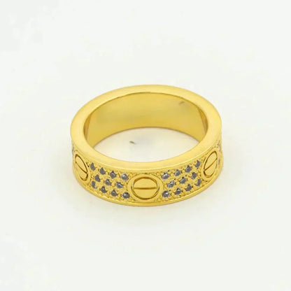 [Glow Jewelry]LOVE RING 5.5MM DIAMONDS PAVED