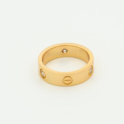 ¡®Glow Jewelry¡¯LOVE RING 5.5MM 3 DIAMONDS PINK GOLD