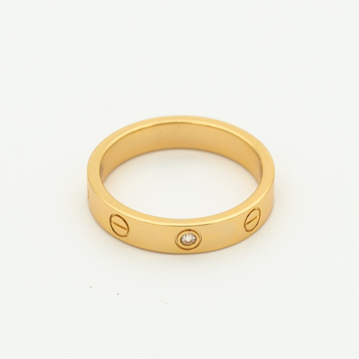 [Glow Jewelry]LOVE RING 4MM 1 DIAMOND PINK GOLD