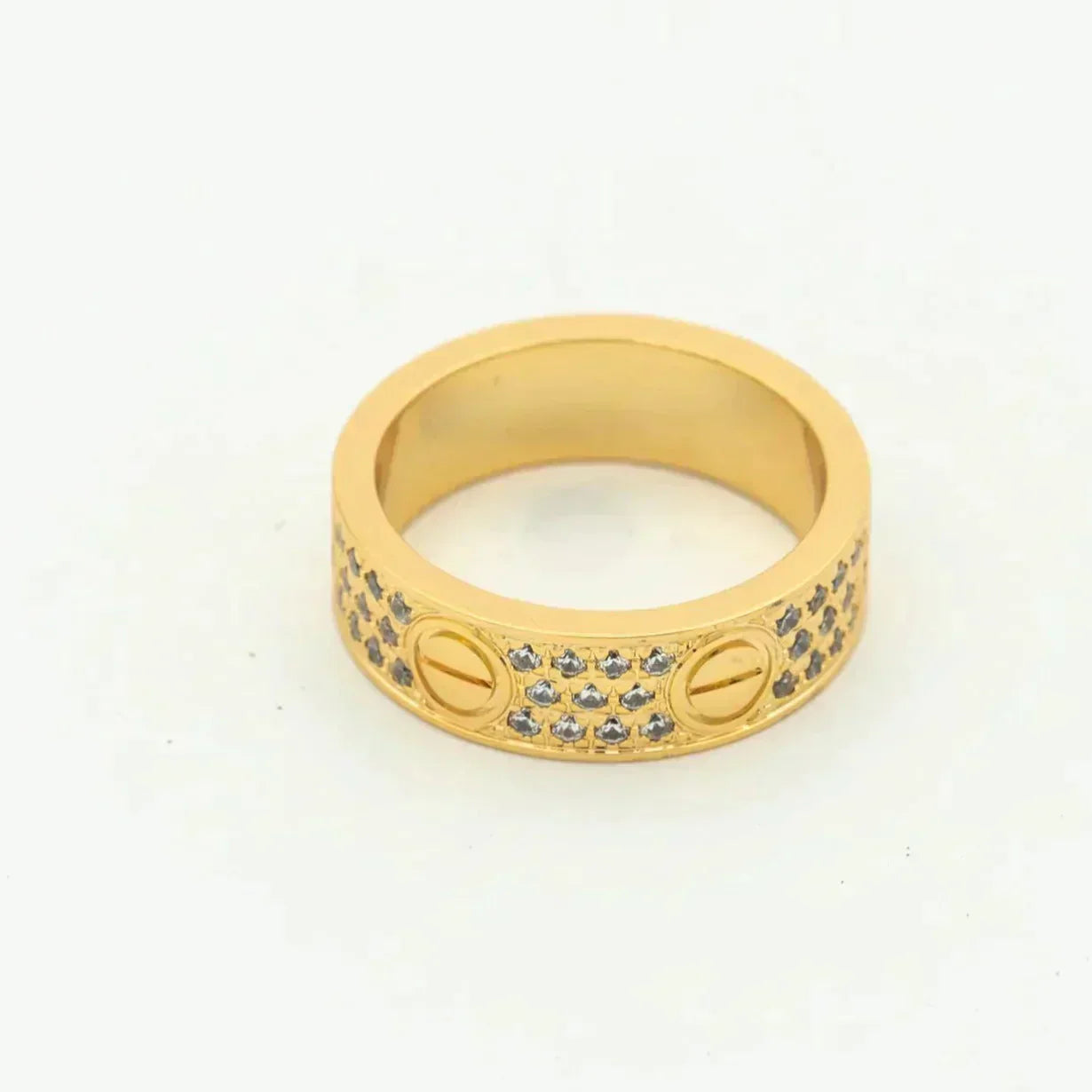 [Glow Jewelry]LOVE RING 5.5MM DIAMONDS PAVED