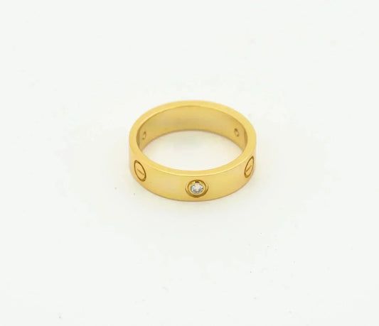[Glow Jewelry]LOVE RING 4MM 1 DIAMOND GOLD